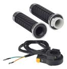Manopla Punho Acelerador Bike Motorizada + Botão Interruptor Manopla Punho Acelerador Bike Motorizada + Botão Interruptor
