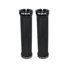 Manopla Punho Bike Gta 130mm Rider Borracha Tpr Com Trava Cor Preto E Preto