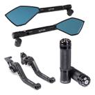 Manopla Retrovisor Manete Factor Crosser A Lona Rx Tt Dt Rd