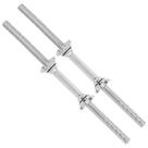 Manoplas para halteres Yes4All 61 cm cromadas com pegada de 1" para anilhas