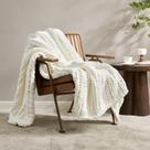 Manta Amélie Home Chunky Knit Chenille 50x60cm Ivory