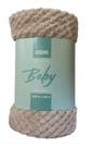 Manta Baby Microfibra Flannel 0,90 X 1,10 Bege Uzoo