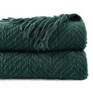 Manta BATTILO HOME Forest Green Tejida 150x200 cm