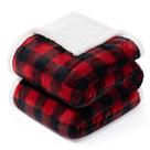 Manta BEAUTEX Christmas Sherpa Fleece 150 x 200 cm vermelha