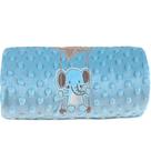 Manta Bebê Bene Casa Dots New 100x70cm Com Bordado Blue Elefantinho