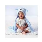 Manta Bebê c/ Capuz 75X100cm Cachorrinho Azul - Pimpolho