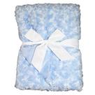Manta Bebe Cobertor Dupla Face Saida Materninadade 1,00x75cm Azul Parte Externa felpuda Comfy Fofinho E Quentinho sono tranquilo proteção para o bebê