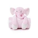 Manta Bebê Rosa Elefante de pelúcia - Loani