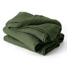 Manta Bedsure 100% algodão musselina queen size verde oliva