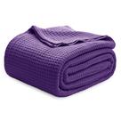 Manta Bedsure 100% algodão Waffle Weave Queen Purple Manta Bedsure 100% algodão Waffle Weave Queen Purple