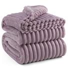 Manta Bedsure GentleSoft Lila Claro Full para Cama 215x230 cm