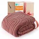 Manta Bedsure GentleSoft Twin para Cama en Color Rosa Polvoriento