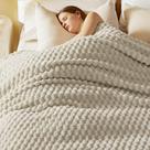 Manta Bedsure Queen Super Soft Cozy Fleece Marrom Claro