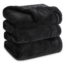 Manta Bedsure Sherpa Fleece Queen Size 230x230cm preta