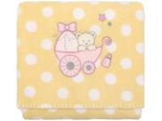 Manta Berço Buettner Baby Estampada Microfibra Bordado Baby 80cmx100m Amarelo