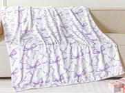 Manta Buryeah Purple Bow Bow Flannel 127x152cm