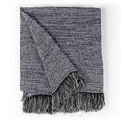 Manta Calama com Franjas para Sofá Cama em Tecido Jacquard 2,20m X 1,40m Preto Manta Calama com Franjas para Sofá Cama em Tecido Jacquard 2,20m X 1,40m Preto
