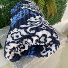 Manta Canelada Estampada Casal 1.80 x 2.00 ESTAMPA:AZUL