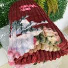 Manta Canelada Estampada Casal 1.80 x 2.00 ESTAMPA:FLORAL VERMELHA