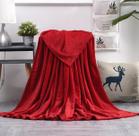Manta casal soft aveludada premium vermelho