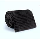 Manta Casal Soft Canelada 1,80m x 2,00m Microfibra Toque Aveludado Quentinha Macia para Cama e Sofá