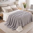 Manta/Coberdrom casal Plush canelada Manta Soft Felpudo 200x180
