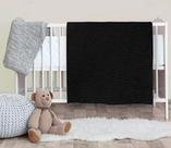 Manta cobertor bebe Confort microfibra 90 x 110 cm Preto - 100% poliéster