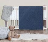 Manta cobertor bebe Confort microfibra - Azul Marinho 90 x 110 cm - 100% poliéster