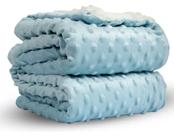Manta Cobertor bebê Premium Popcorn Infantil Baby Azul