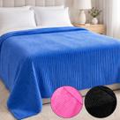 Manta Cobertor Canelada Ultrasoft Casal Queen Veludo Grande COR:AZUL