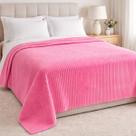Manta Cobertor Canelada Ultrasoft Casal Queen Veludo Grande COR:ROSA Manta Cobertor Canelada Ultrasoft Casal Queen Veludo Grande COR:ROSA