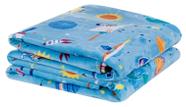 Manta Cobertor Felpuda Flannel Bouti Kids Solteiro Infantil Estampada Astronauta