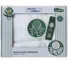 Manta Cobertor Infantil Microfibra Bordada Palmeiras 90x1,10m - Jolitex Ternille - Jolitex Baby