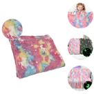 Manta Cobertor Solteiro Infantil Brilha No Escuro 1,20X1,50m Unicornio
