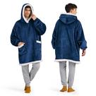 Manta com Capuz Bedsure Sherpa - Para Adultos e Crianças (Marinho)