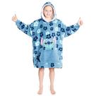 Manta com capuz Disney para adolescentes Minnie Mickey Stitch Blue