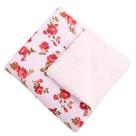 Manta com Sherpa Dupla Face para Bebê Floral 01 Peça