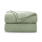 Manta CozeCube Sage Green Cable Knit 127x152 cm Manta CozeCube Sage Green Cable Knit 127x152 cm