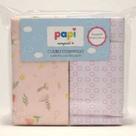Manta Cueiro Flanelado Papi 80x50cm Bebê Menina - Kit 3 Unidades Cor:Menina