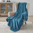 Manta de Forro Polar Bedsure Azul Teal 130x180 cm - 300 GSM Suave