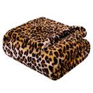 Manta de lã de flanela Vessia Leopard com estampa de 290GSM