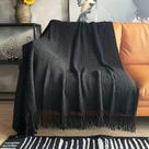 Manta de malha LOMAO com textura de bolha de 150 x 200 cm preta