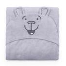 Manta de Microfibra c/ Capuz Bouton Infantil Teddy Cinza Claro