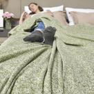 Manta de moletom KAWAHOME King Size 108x90 em verde/branco