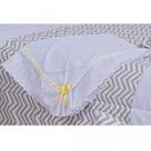 Manta de Piquet com Lasie 100% Algodão - Chevron Amarelo