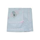 Manta de Piquet com Lasie 100% Algodão - Elefante Chevron Rosa
