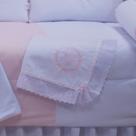 Manta de Piquet com Lasie 100% Algodão - Realeza Rosa