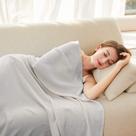 Manta de resfriamento AmyHomie 100% rayon bambu King Size cinza claro