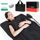 Manta de sauna infravermelha yamxun 180 x 80 cm, desintoxicação por infravermelho, dobrável