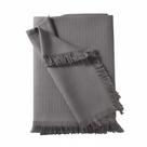 Manta de Sofá Xale Marrocos 100% Algodão Dohler 120 x 150cm Cinza Escuro -
